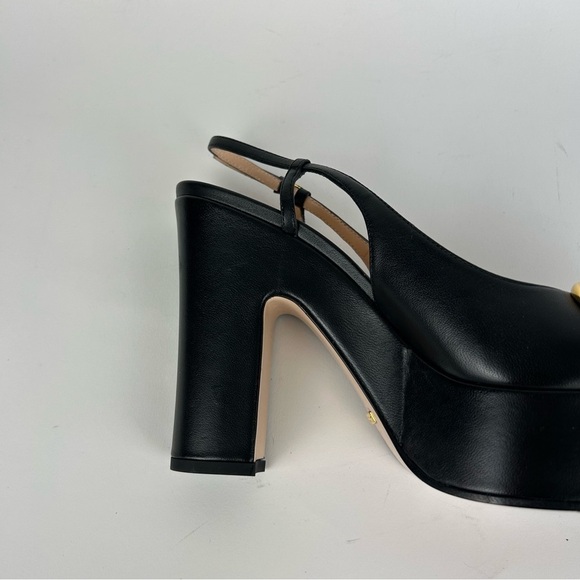 Gucci Horsebit Baby Platform Slingback Black Pumps Heels Size 40 - Picture 10 of 12